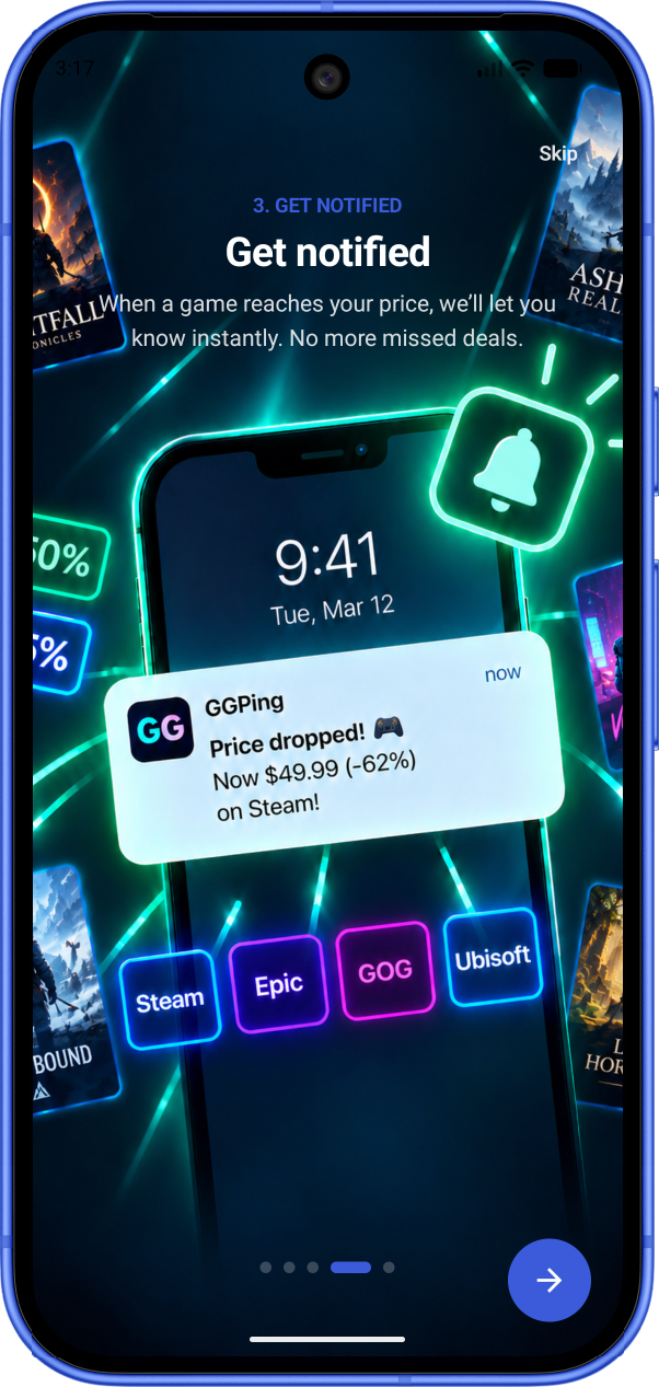 GGPing game price notification