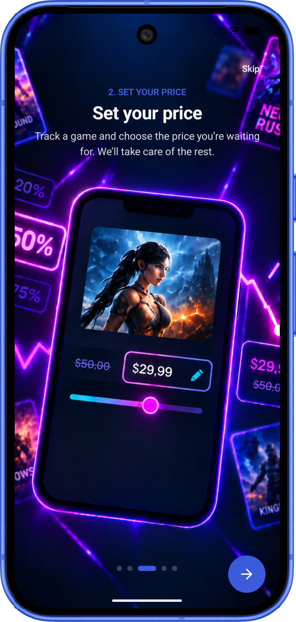 Set a target game price in GGPing